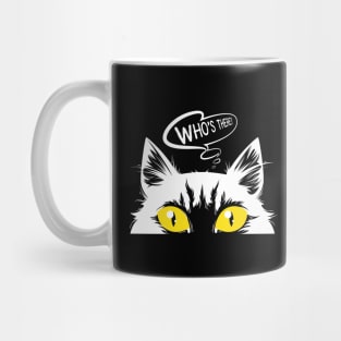 Who's this asks the cat Mug